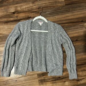 Cat & Jack Light Gray Cable Knit Cardigan
